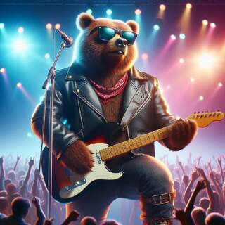 Rock star teddy